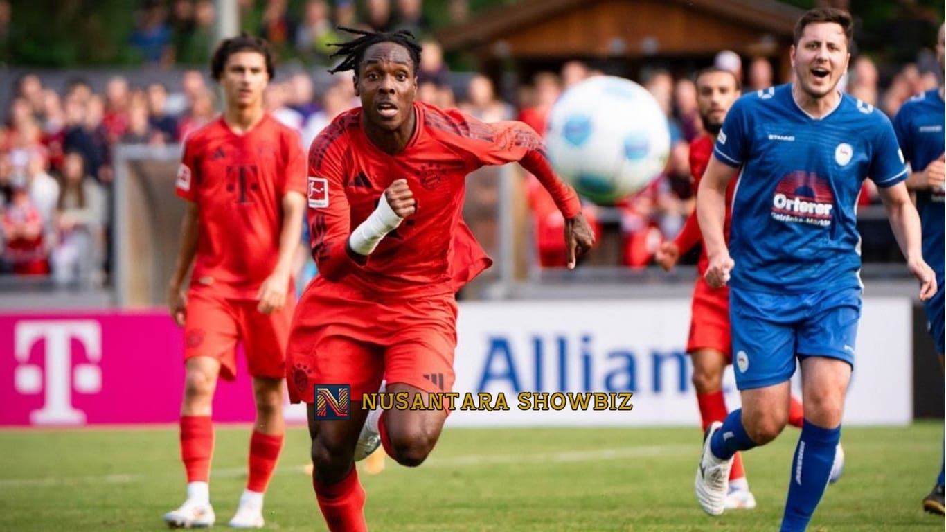 Aksi Mathys Tel pada laga Bayern Munchen vs FC Rottach-Egern (c) Ofisial Bayern Munche